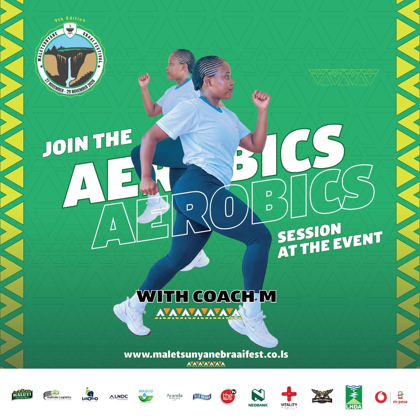 Join the Aerobics Session at the Event with Coach M